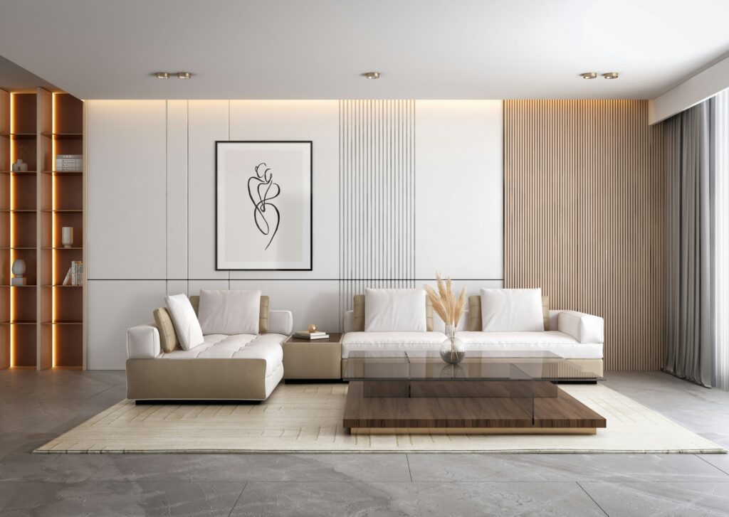 Modern minimalist living room design
